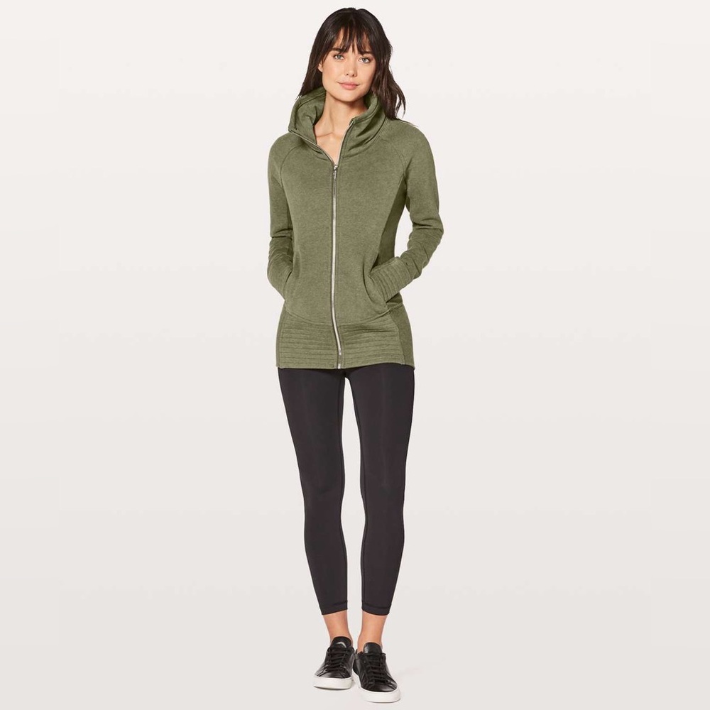 Lululemon Radiant Jacket II Heathered Fatigue Green - Picture 2 of 10